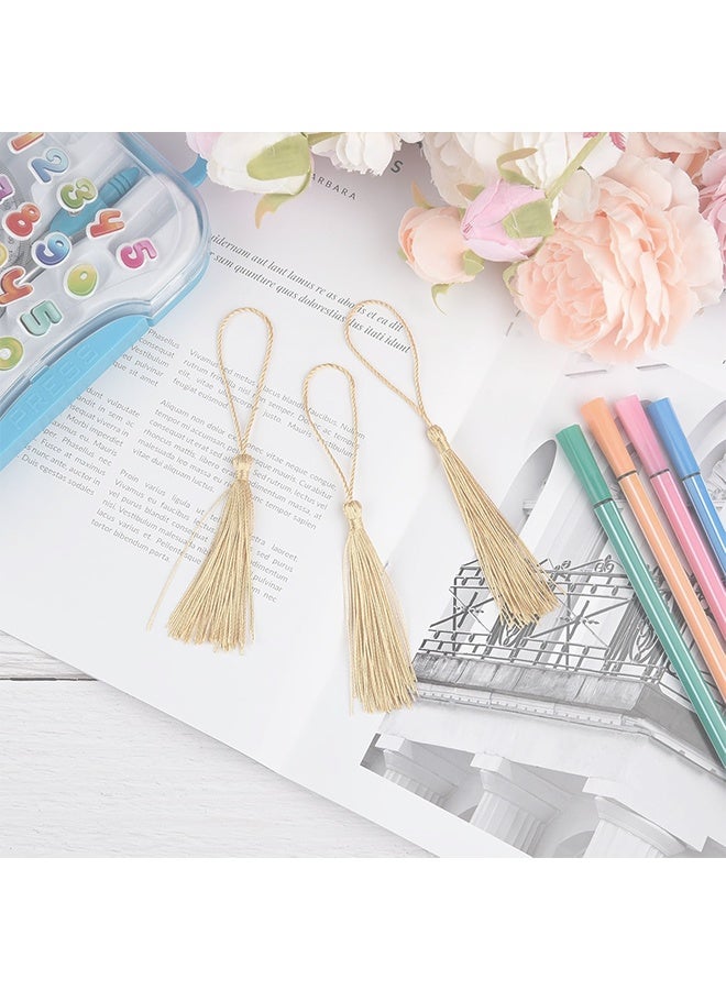 Wffo 100 Pcs Bookmark Tassels with Tight Knot 13cm/5 Inch for Crafts Bookmarks Jewelry Making Graduation Gifts DIY Phone Accessory (Cream) - Image 5